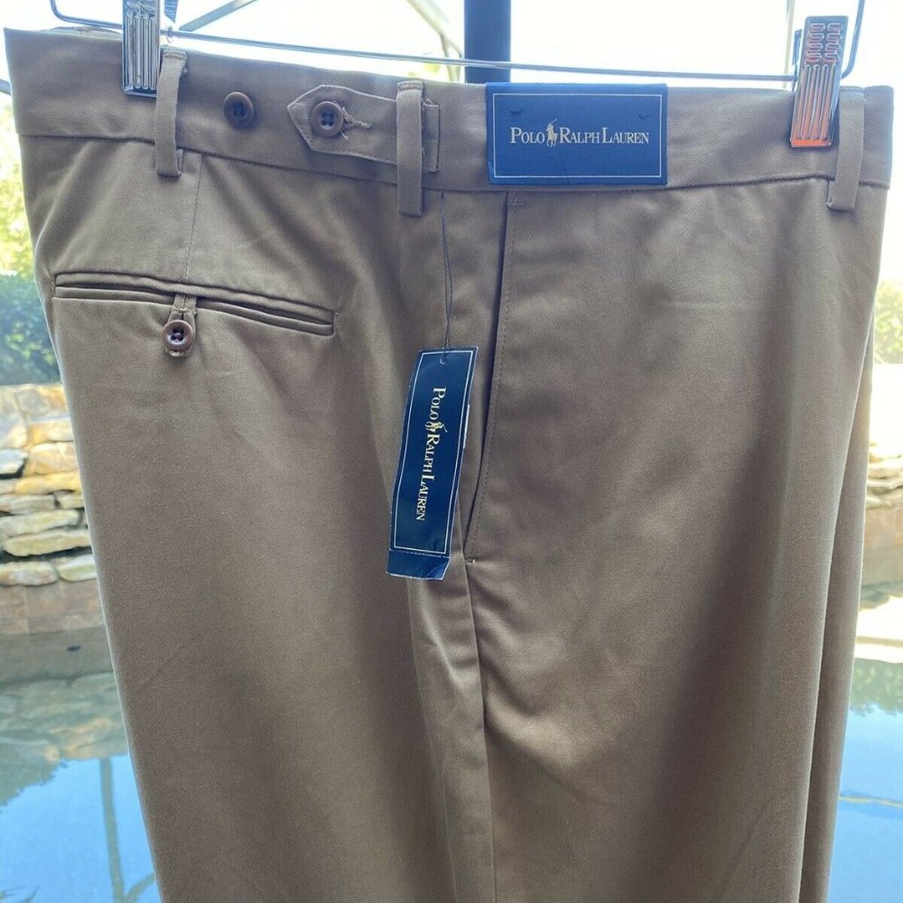 POLO RALPH LAUREN MEN'S FLAT FRONT DRESS‎ PANTS